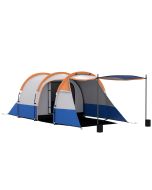 Tenda de campismo 420x200x150 cm poliester e fibra de vidro bicolor