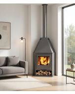 Fogão a lenha de canto modelo r7 - 8 kw