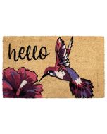 Capacho em PVC estampado rosa 45x75