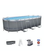 Bestway steel pro max oval tubular removível piscina 549 x 274 x 122 c