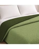 Colcha reversível bicolor oliva/botella cama 150cm donegal collections