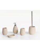 Conjunto de 5 acessórios para a casa de banho quila creme claro