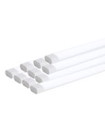 Pack 10 luminárias LED 120cm 36w 6000k branco frio, difusor mate