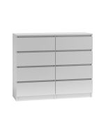 Cómoda 8 gavetas - branco mate - 120 x 101 x 39 cm