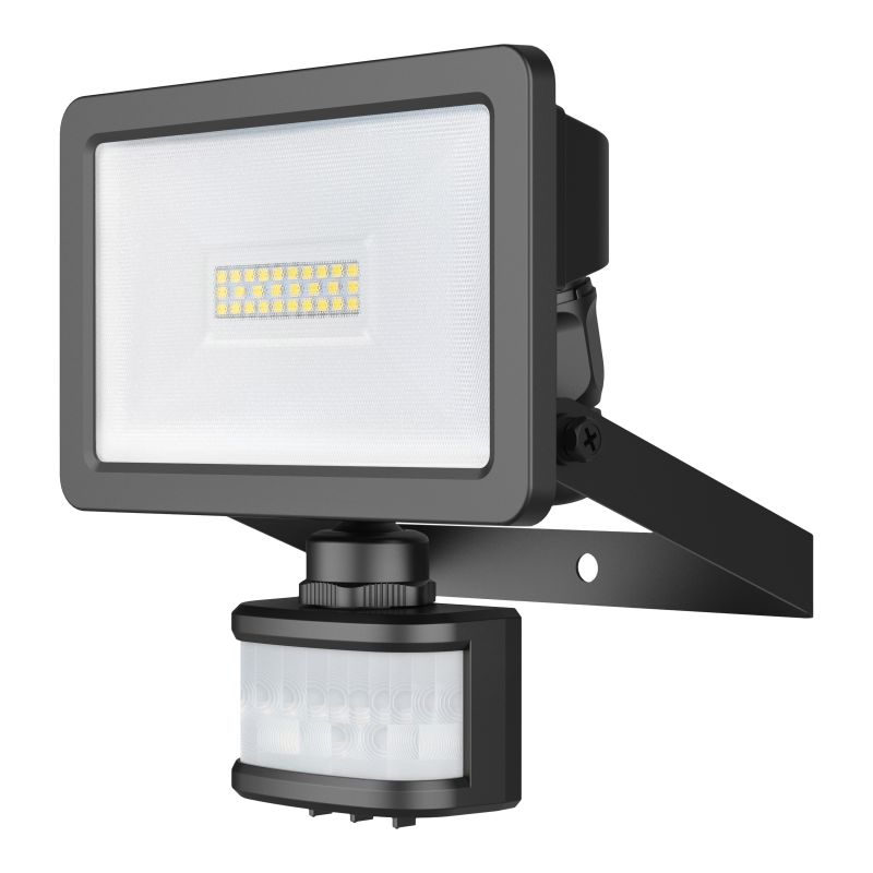 Projetor LED com sensor de movimento Lucano Preto 20W Blooma | Brico Depôt