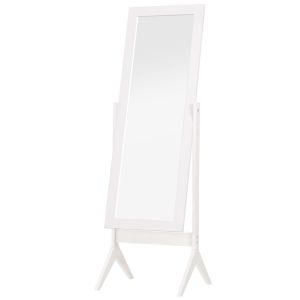 Espelho de pé mdf e vidro branco 47x46x148 cm