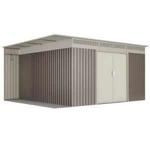 Abrigo de jardim 13,22m2 Wasabi - porta deslizante dupla - arrumaçao lenha