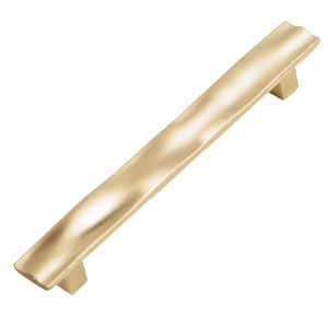 Puxador de latão acetimado 96mm, lote de 12