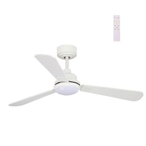 Ventoinha de teto com luz LED eono reversível em branco ou cinza ø107