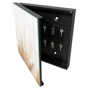 Caixa para chaves moderna 30x30x5 natureza calmante, abertura à esquerda