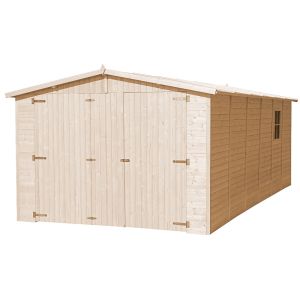 Garage de madeira 18 m² - h222 x 616 x 324 cm - Timbela M102