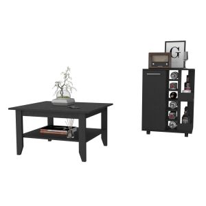 Conjunto de lounge de payson, centro + cart of bar