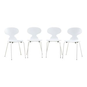 Conjunto de 4 cadeiras de jantar kil 80x47x48cm branco [en.casa]