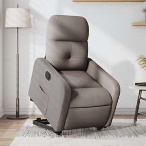 Poltrona reclinável elevatória elétrica cinza-acastanhado ewg3184