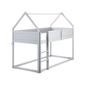 Cama de meia altura casa madeira de pinho dienne 90 x 200 cm cinzento