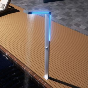 Chuveiro para piscina sense LED light em aço inox | poolimex