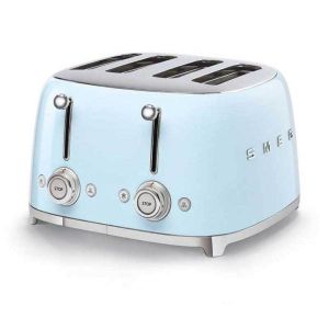 Torradeira smeg 4 fatias 50s - 2000w azul tsf03pbeu