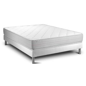 Pack sommier colchão vitalmemo 150 x 190 cm sommier em kit branco