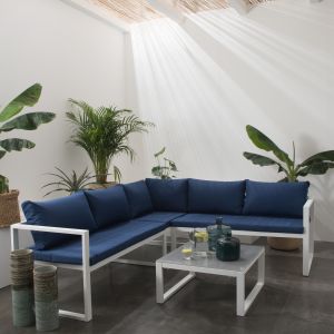 Conjunto de jardim 4 unid. Em alumínio e tecido
