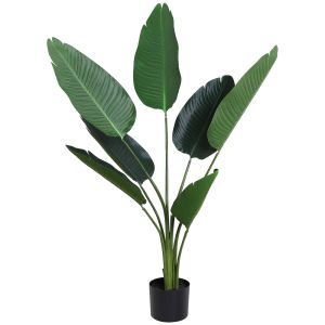 Planta palmeira artificial pe e cimento verde ø15x120cm