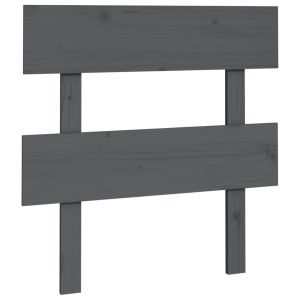 vidaXL cabecero de cama madera maciza de pino gris 103,5x3x81 cm