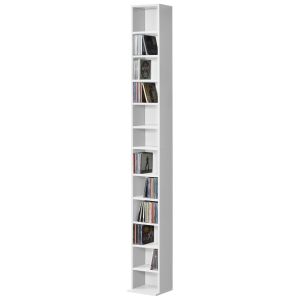 Prateleira para cd tynset 12 compartimentos 175x20x20cm branco [en.casa]