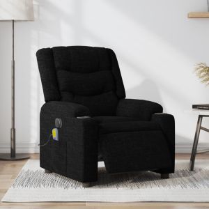 Poltrona reclinável de massagens elétrica tecido preto ewg7391