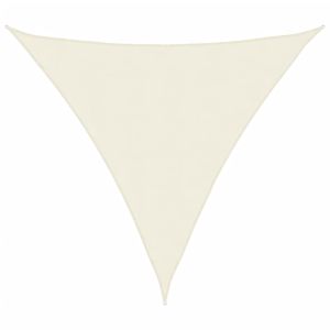 vidaXL toldo de vela triangular tela oxford color crema 3x3x3 m