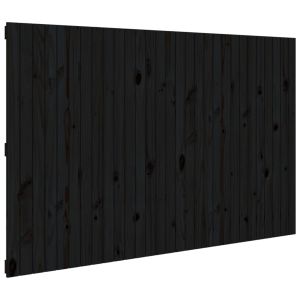 vidaXL cabecero de cama pared madera maciza pino negro 185x3x110 cm