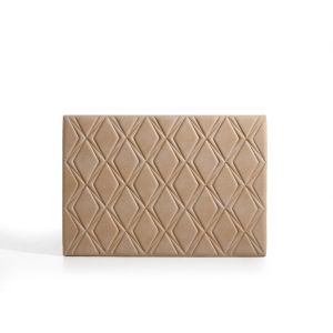Cabeceira ruby para cama de 160 cm em tecido cor camel, 165x115x8.