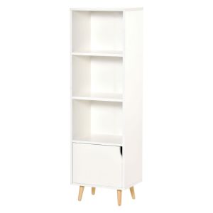 Estante 40x30x129.5 cm color blanco Homcom, casa - móveis de armazenamento
