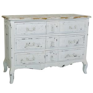 Cômoda madeira laqueado branco 120x51x84