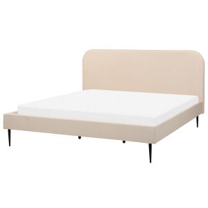 Cama bouclé flayat 180 x 200 cm creme claro