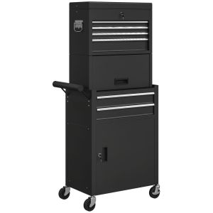 Carrinho de ferramenta 60,5x33,5x131 cm aço Homcom