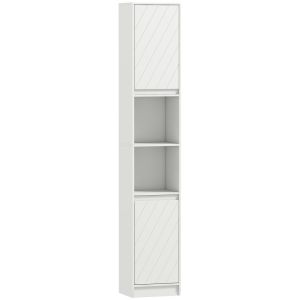 Coluna para casa de banho 30x24x170 cm color blanco Homcom