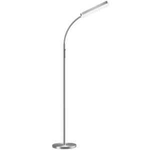 Candeeiro de pie 5 modos de iluminación, LED, 12 w 22 x 176 cm prateado