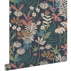 Estahome papel de parede folhas e flores tropicais 50 x 900 cm 130999