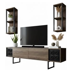 Móvel para tv modulado em madeira aglomerada