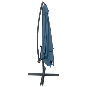 Offset guarda-chuva molokai quadrado 2,7x2,7m azul cinzento + tampa