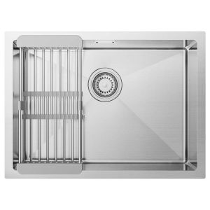 Pia de cozinha - cecipa max - 60x44cm - inox escovado - sob a pia - cesto e