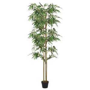 Árvore de bambu artificial 988 folhas 150 cm verde ergft8997