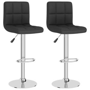 vidaXL taburetes de cocina 2 unidades tela negro