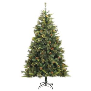 Árvore de natal artificial articulada com pinhas 180 cm pt5740