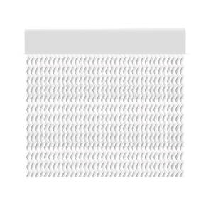Cortina de porta PVC cabo transparente com branco / 90 x 210