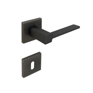 Maçanetas interiores das portas (casal) zamac acabamento gunmetal mate