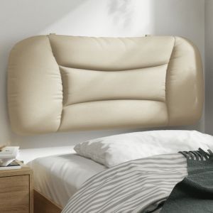 Almofadão de cabeceira 80 cm tecido creme ptob1091