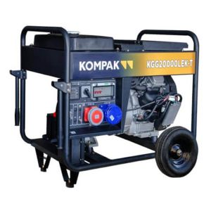 Gerador elétrico trifásico kompak kgg20000lek-t potência total