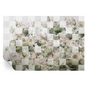 Papel de parede adesivo padrões de lótus 104x152 tulup