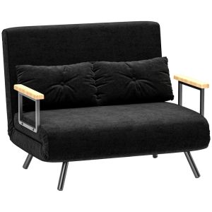 Sofá cama 102x73x81 cm aço e poliéster Homcom, casa - sófas
