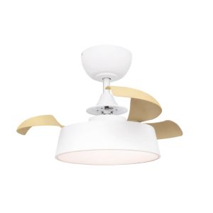 Ventilador de teto breeze com luz LED e comando à distância raydan